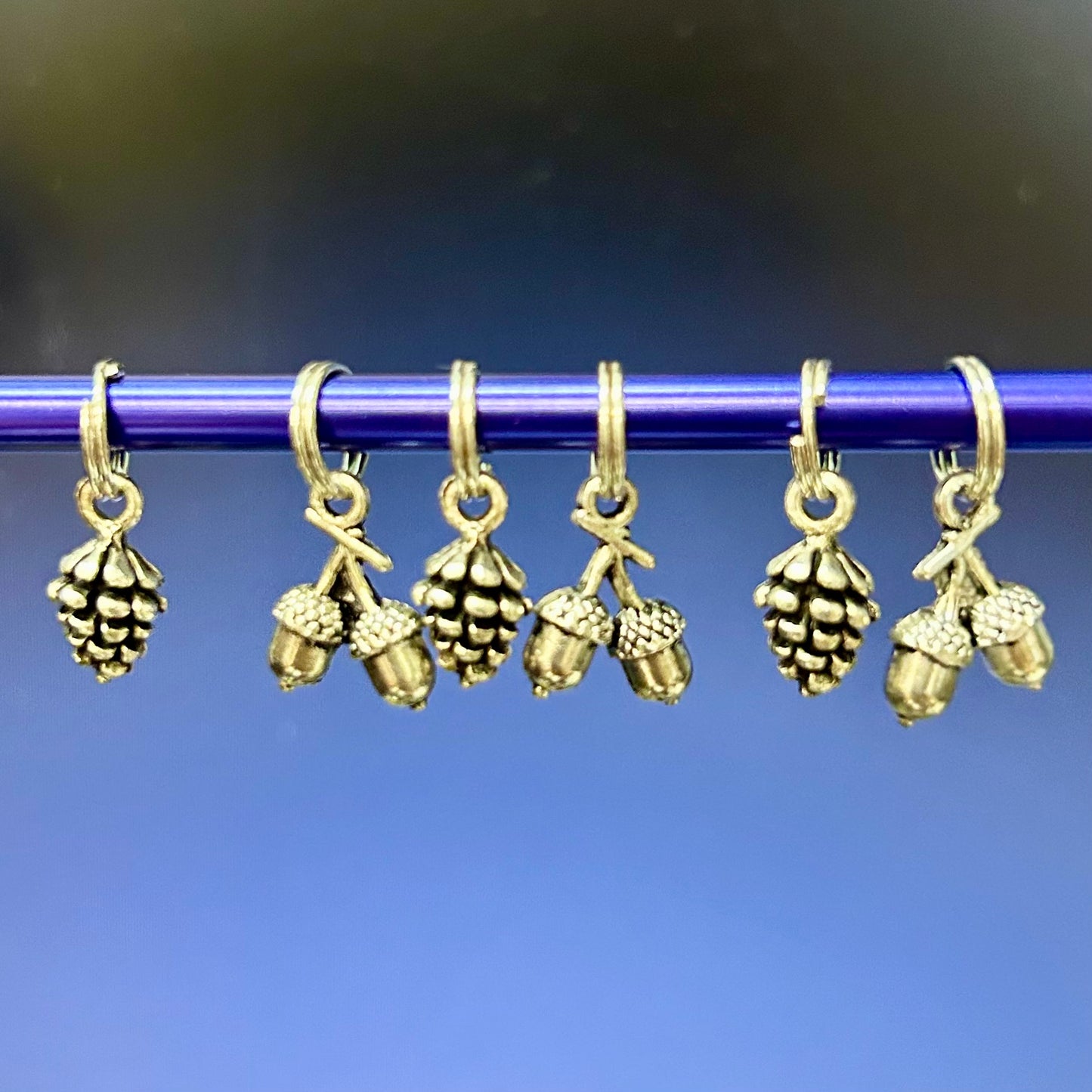 Six (6) Stitch Markers for Knitting Needles Up to Size 7 (4.5mm)