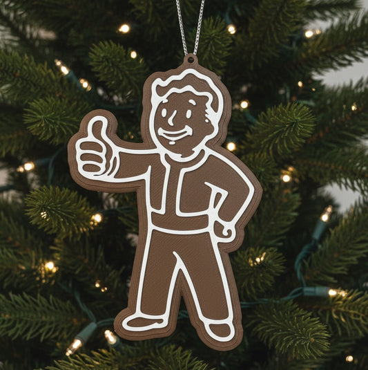 Hollywood Holidays:  Vault Boy “Gingerbread” Ornament
