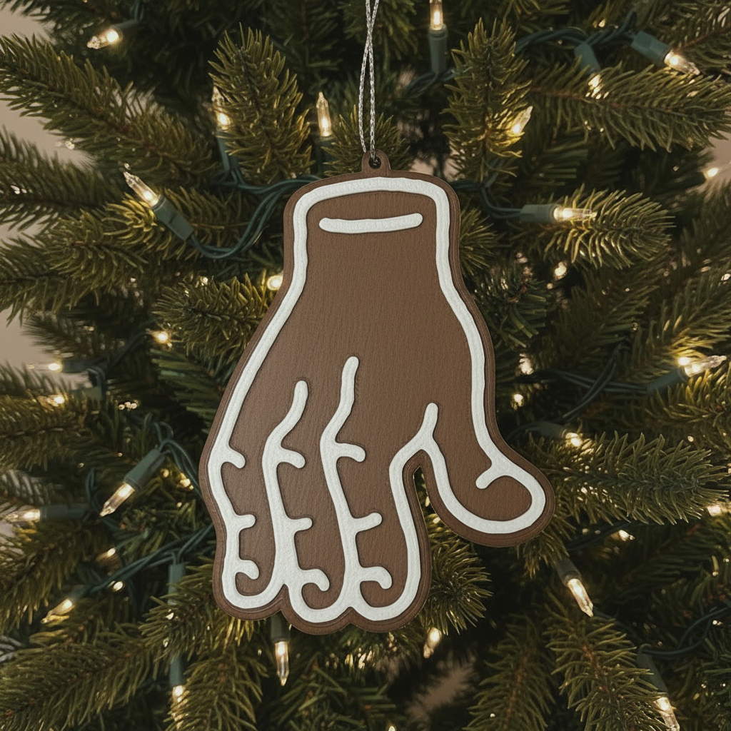 Holiday Horrors: Thing & Wednesday “Gingerbread” Ornament