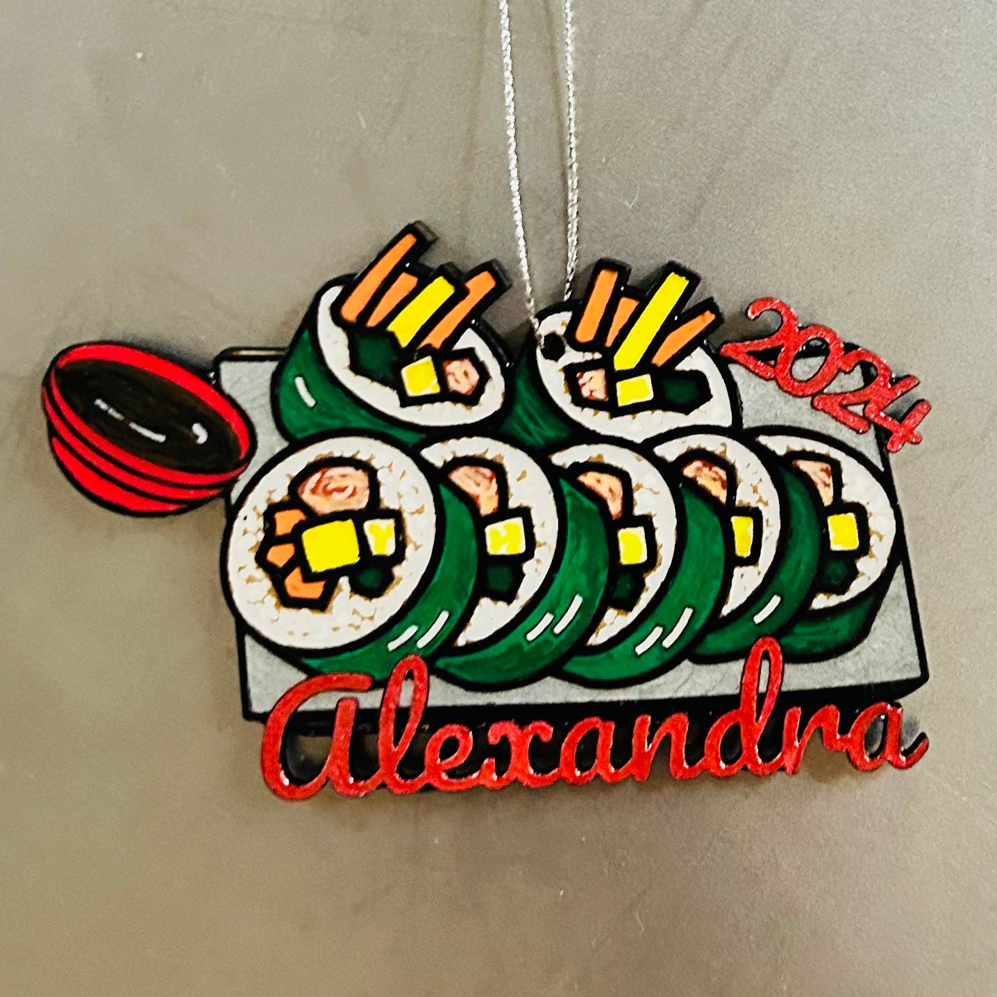 *NEW ITEM!* Personalized Korean Kimbap Ornament