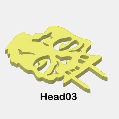 Glow-in-the-Dark Zombie Body Parts - Heads