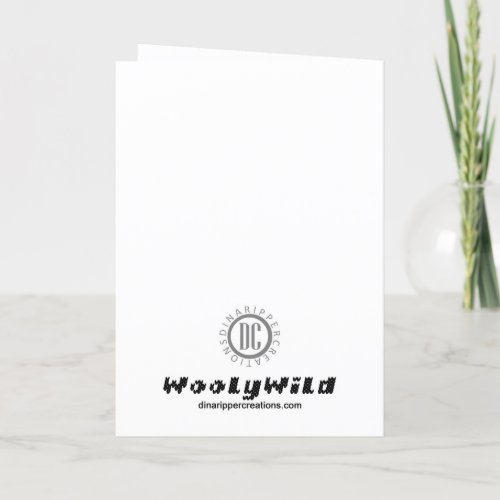 Wooly Holiday Hamster I - 5x7 inch Notecard