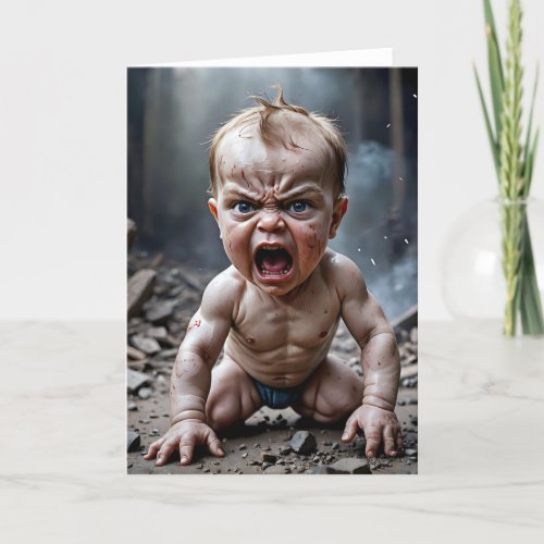 Angry Baby I - 5x7 inch Notecard