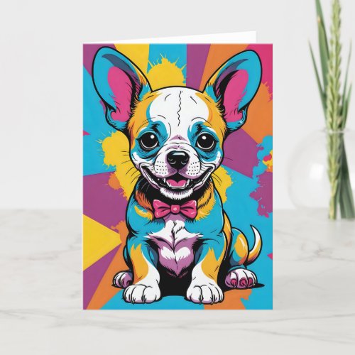 Colorful Pup II - 5x7 inch Notecard
