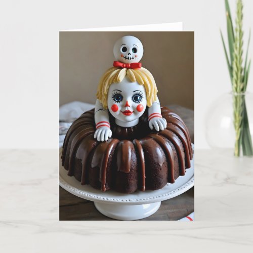 Creepy Bundt Cake IV - 5x7 inch Notecard