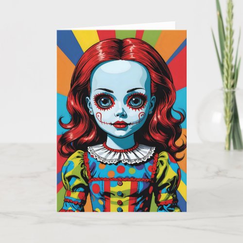 Creepy Cartoon Doll IX - 5x7 inch Notecard
