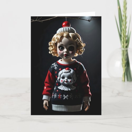 Creepy Holiday Doll I - 5x7 inch Notecard