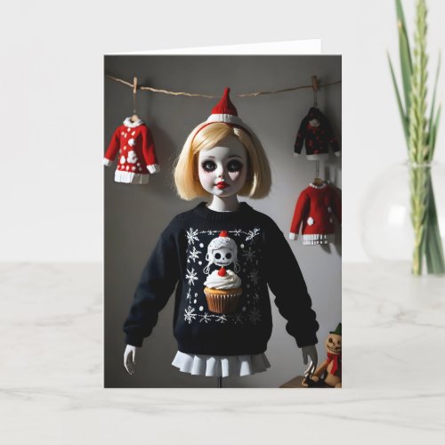 Creepy Holiday Doll II - 5x7 inch Notecard