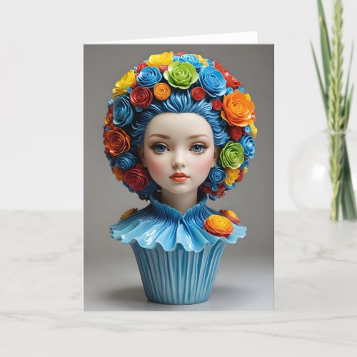 Glass Creepy Cupcake I - 5x7 inch Notecard
