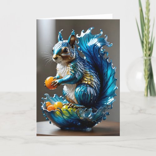 Glass Squirrel - 5x7 inch Notecard