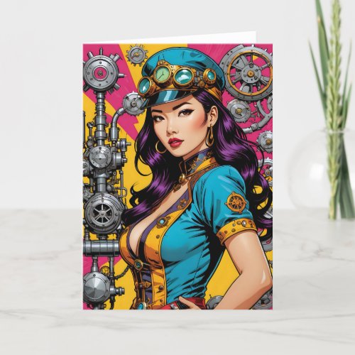 Steampunk Bombshell VIII - 5x7 inch Notecard