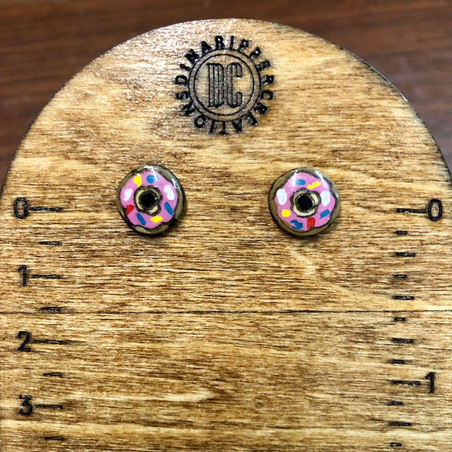 Hand-Painted Wooden Earrings