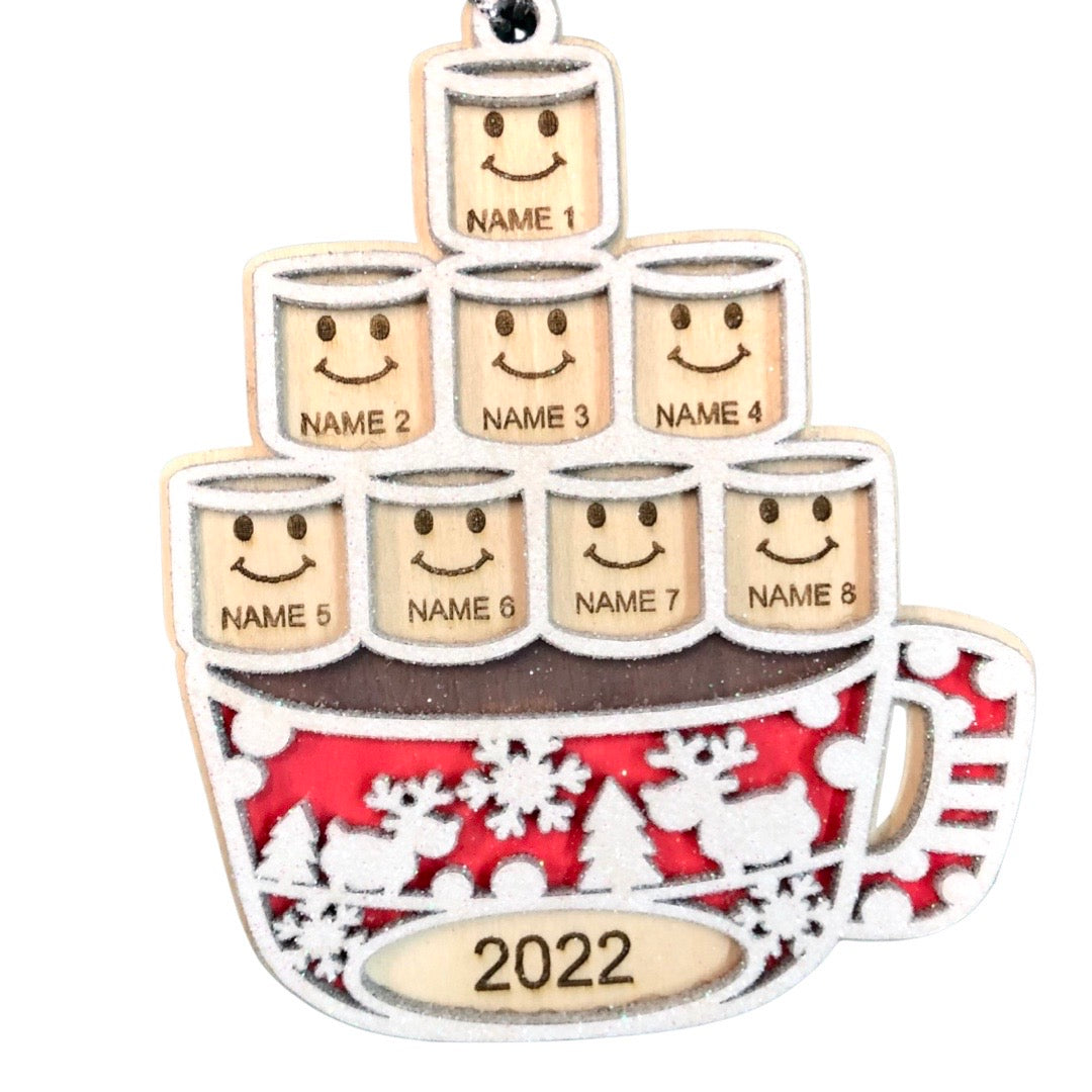 Personalized Marshmallows & Hot Cocoa Ornament