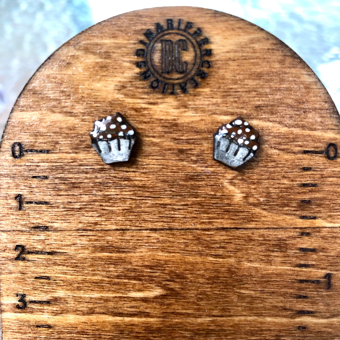 Hand-Painted Wooden Earrings
